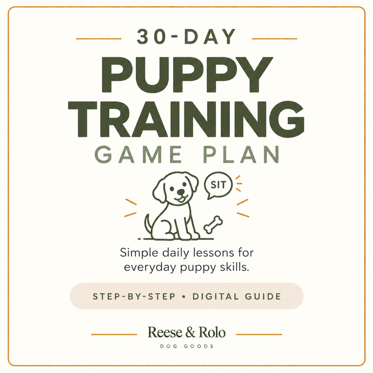 30-Day Puppy Training Game Plan