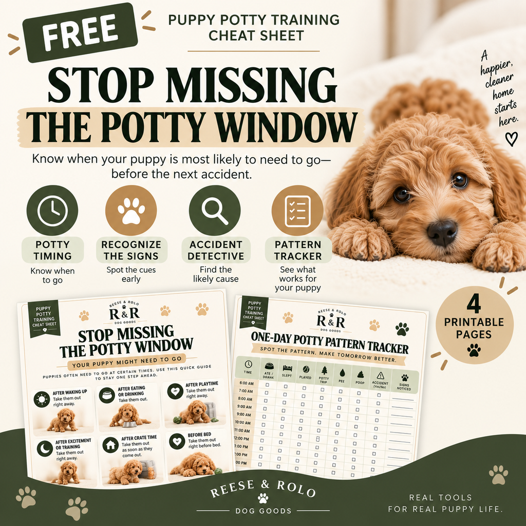 FREE Puppy Potty Training Cheat Sheet | Stop Missing the Potty Window