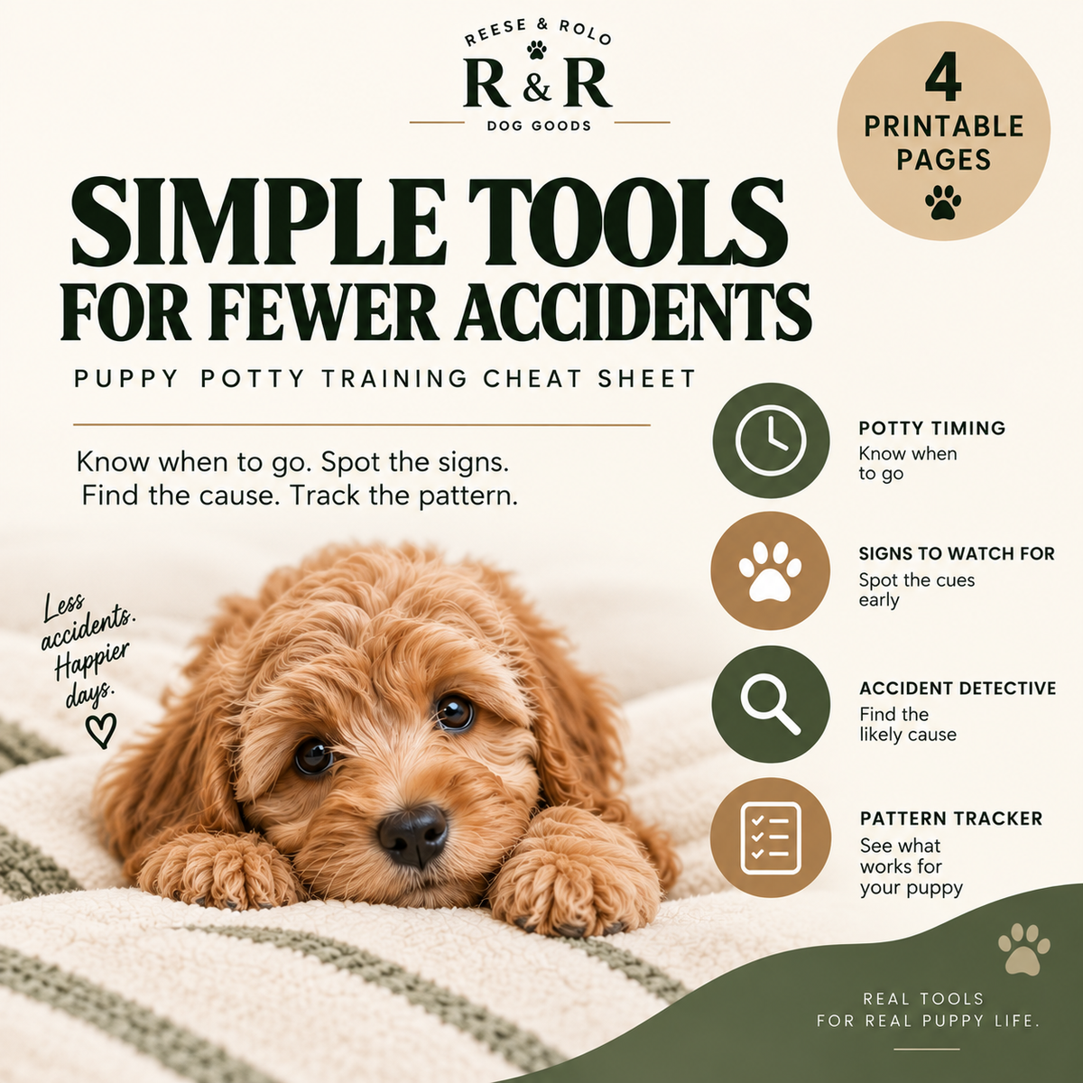 FREE Puppy Potty Training Cheat Sheet | Stop Missing the Potty Window