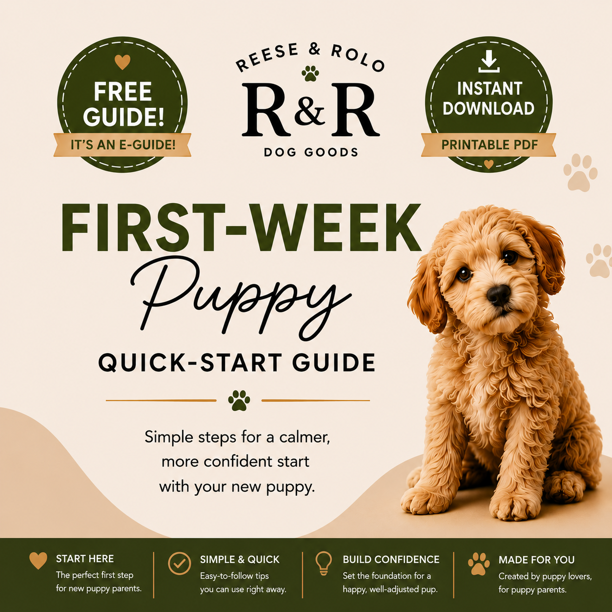 FREE First-Week Puppy Quick-Start Guide